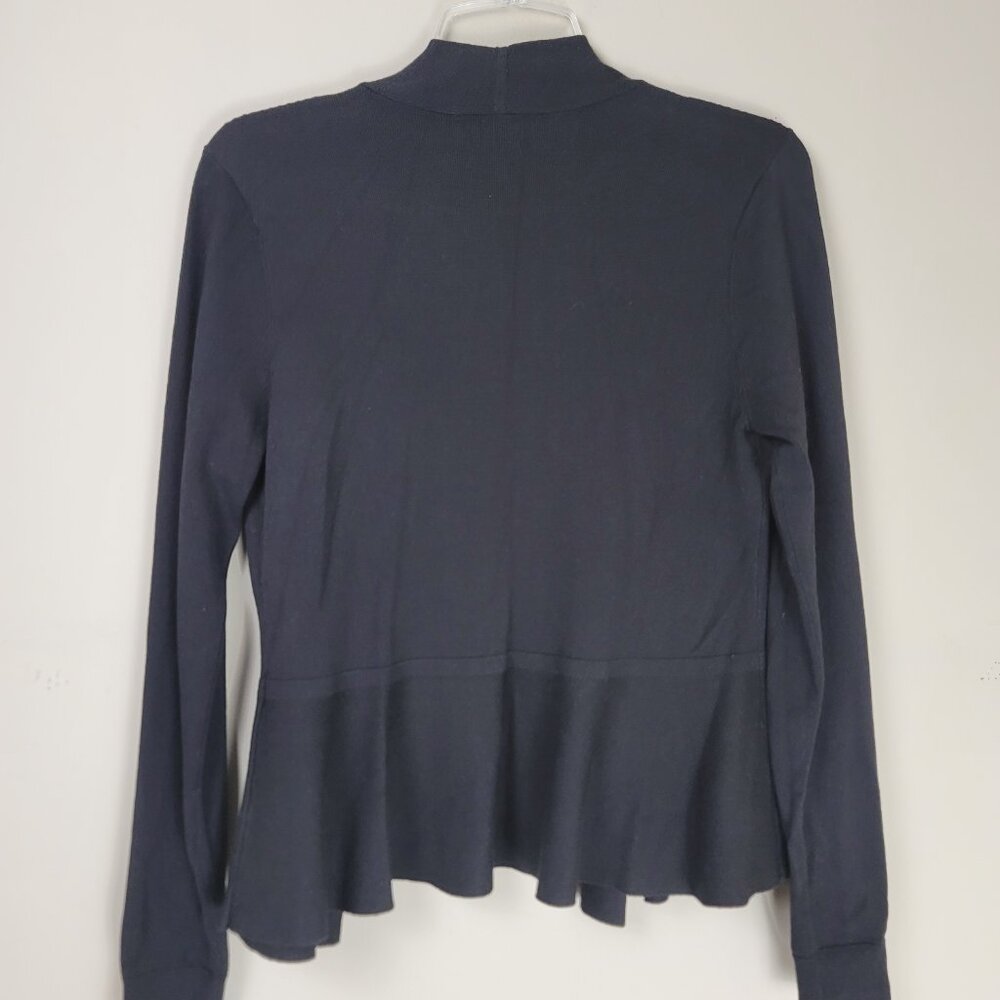 White House Black Market Black Open-Front Cardigan Sweater Sz Sm NWT - Picture 4 of 8